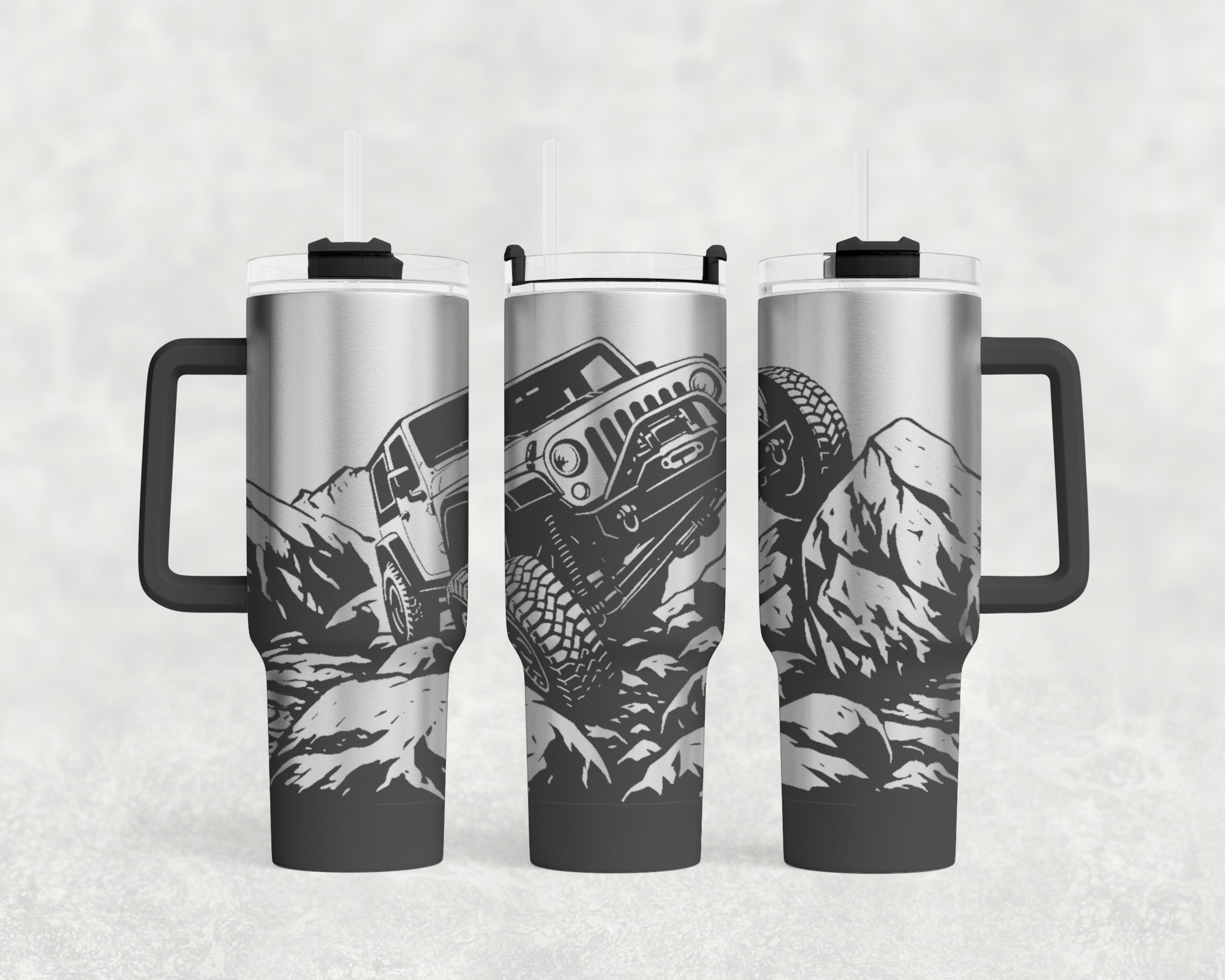 Jeep on Rocks 40oz Tumbler