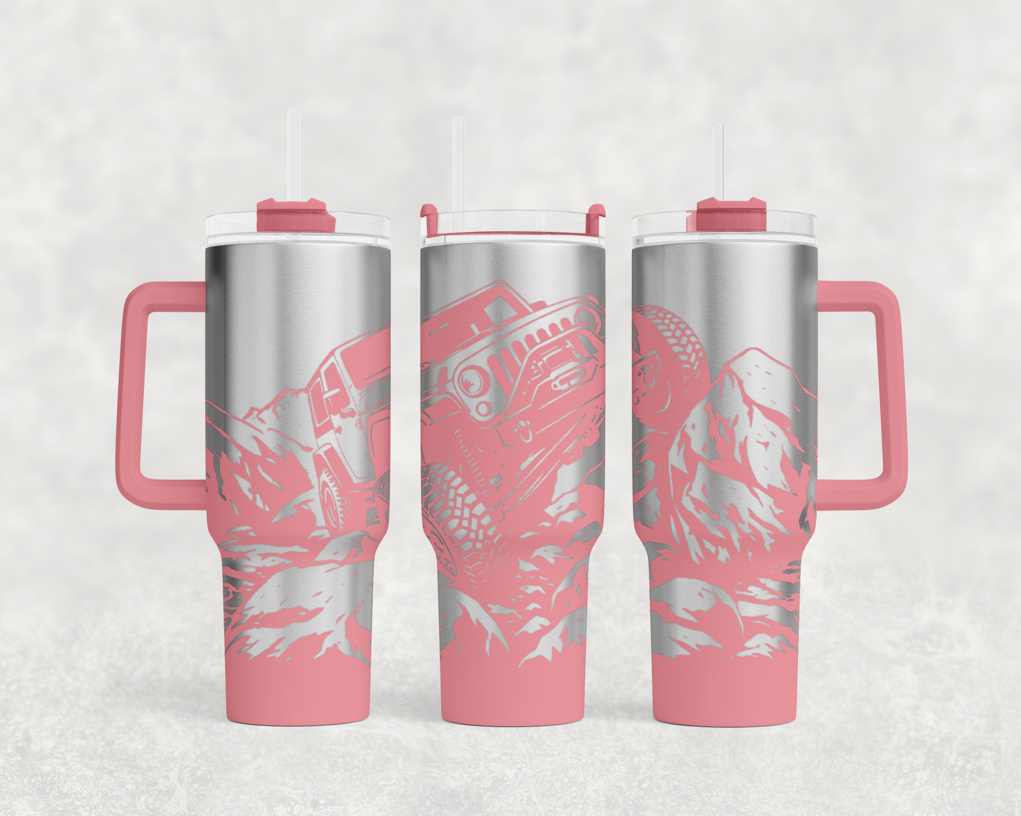 Jeep on Rocks 40oz Tumbler