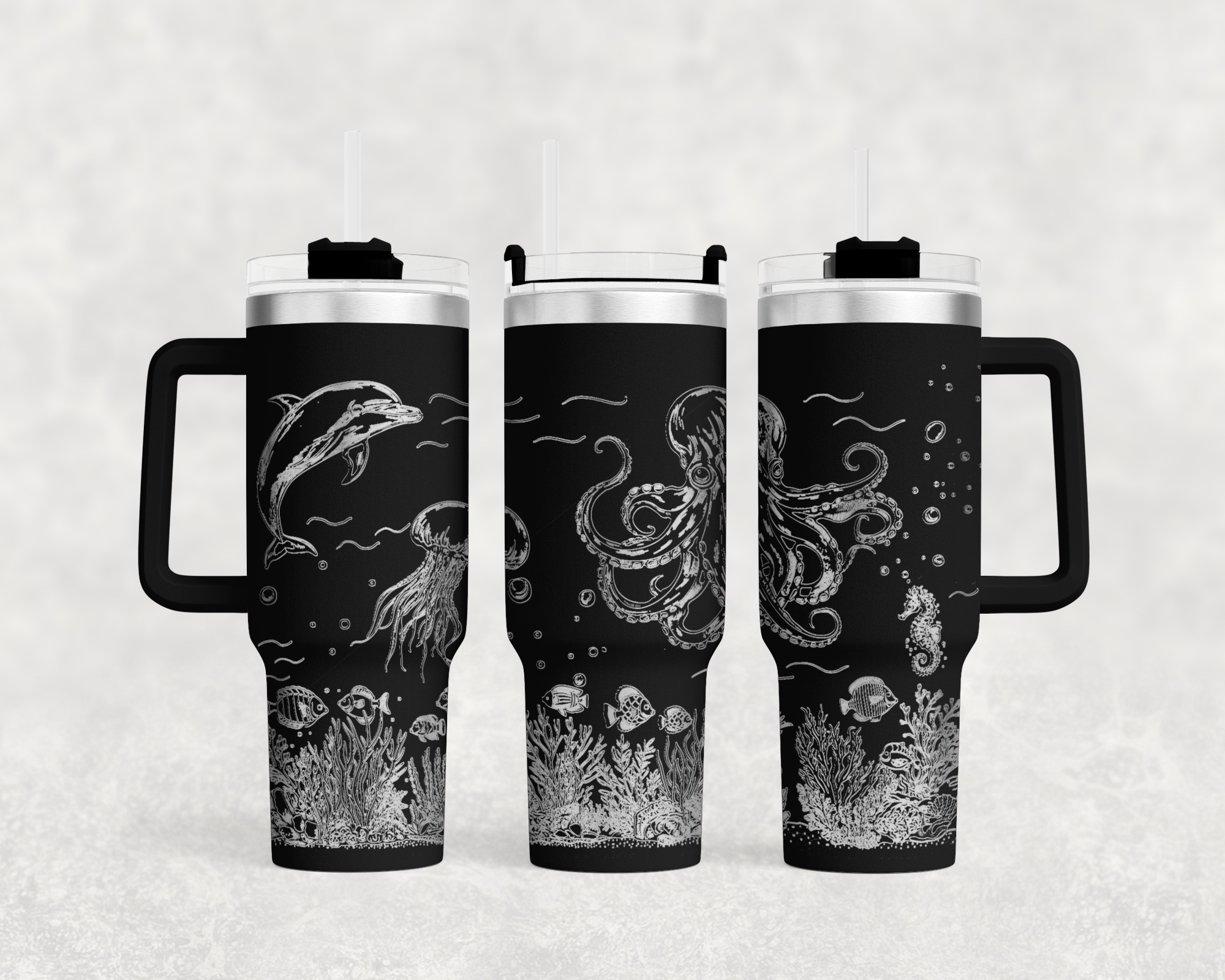 Underwater Dolphin and Octopus 40 oz. Tumbler