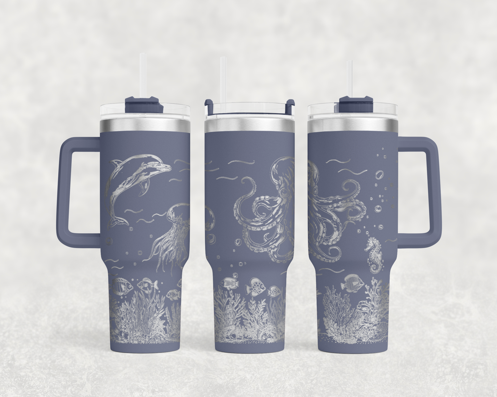 Underwater Dolphin and Octopus 40 oz. Tumbler