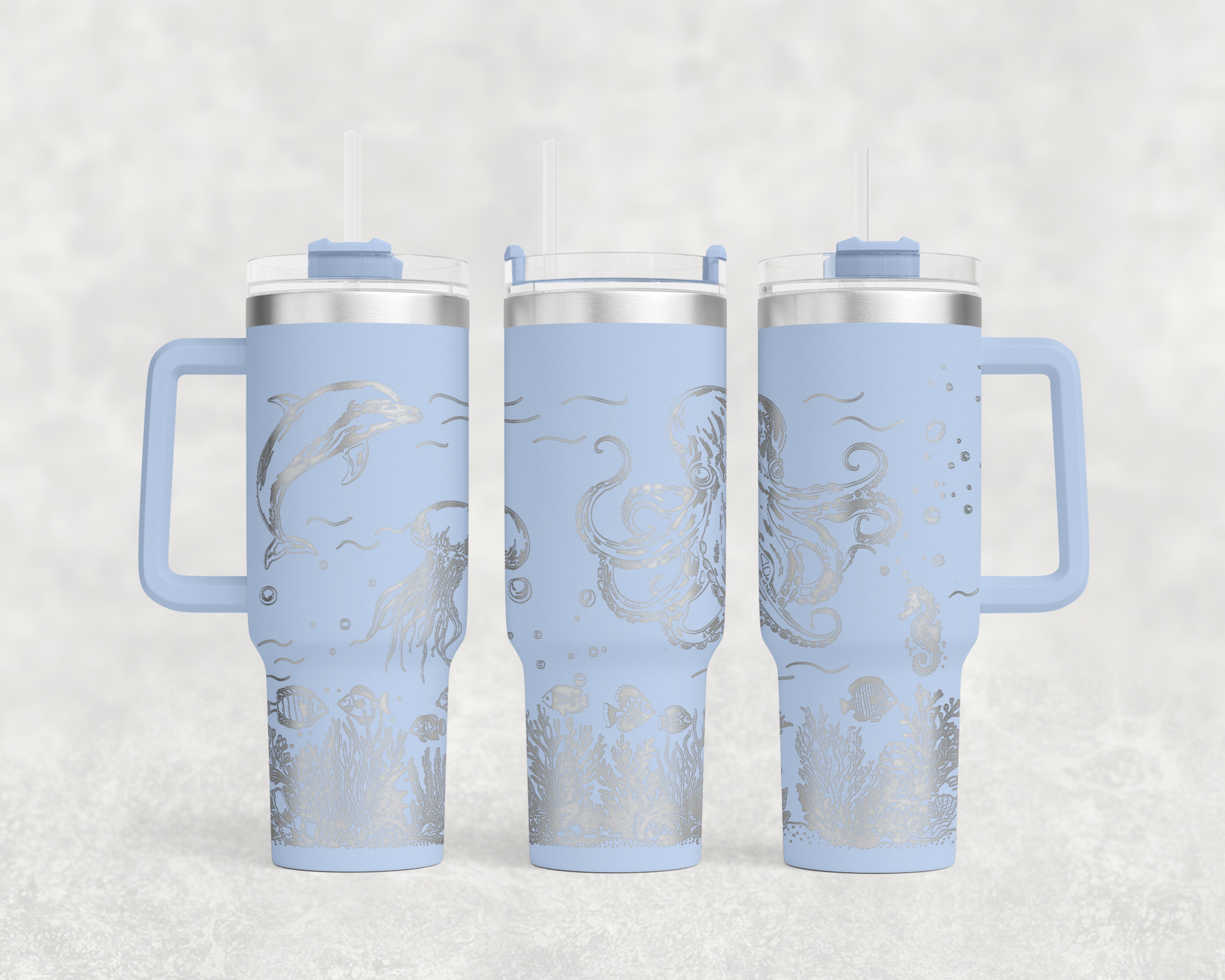 Underwater Dolphin and Octopus 40 oz. Tumbler