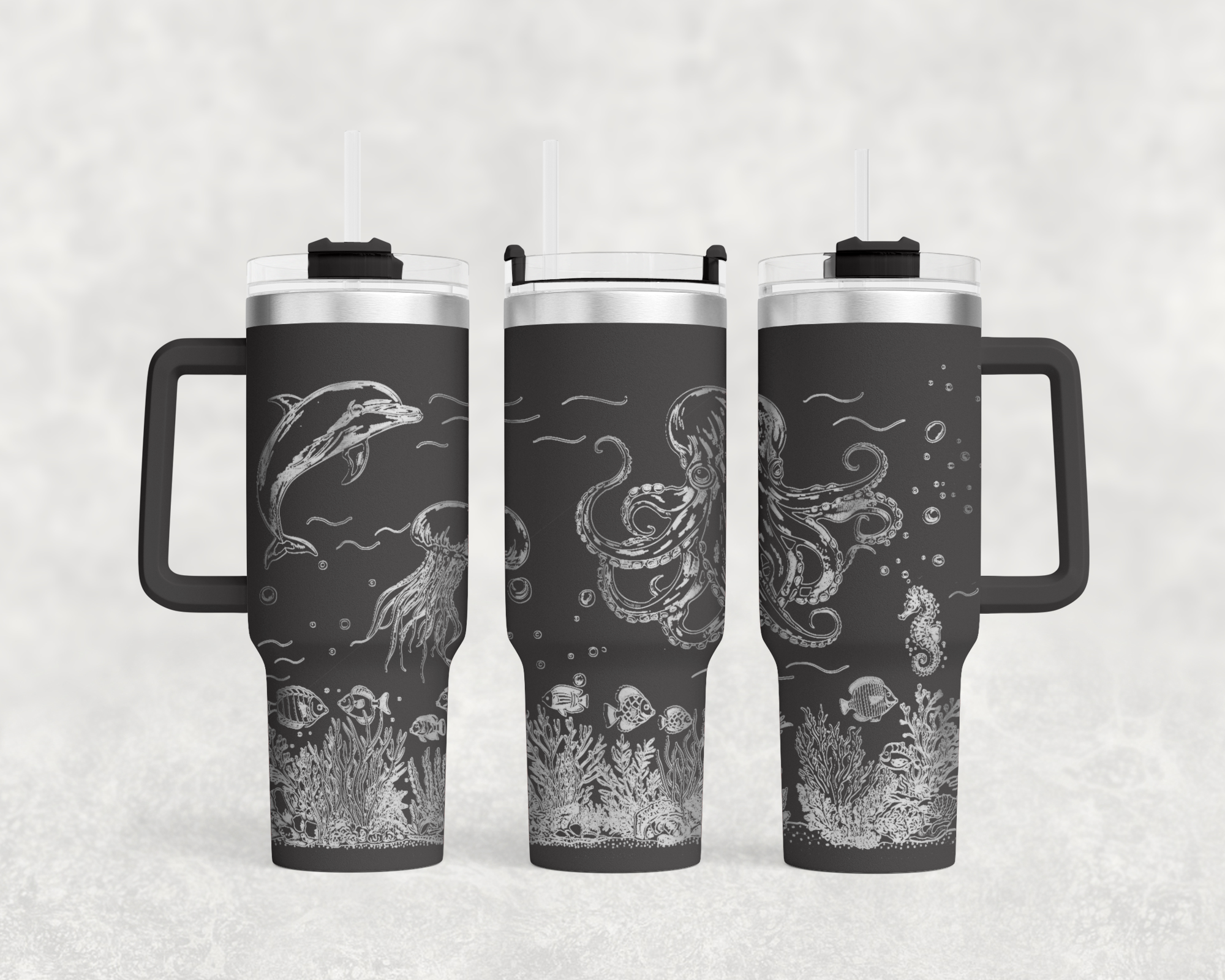 Underwater Dolphin and Octopus 40 oz. Tumbler