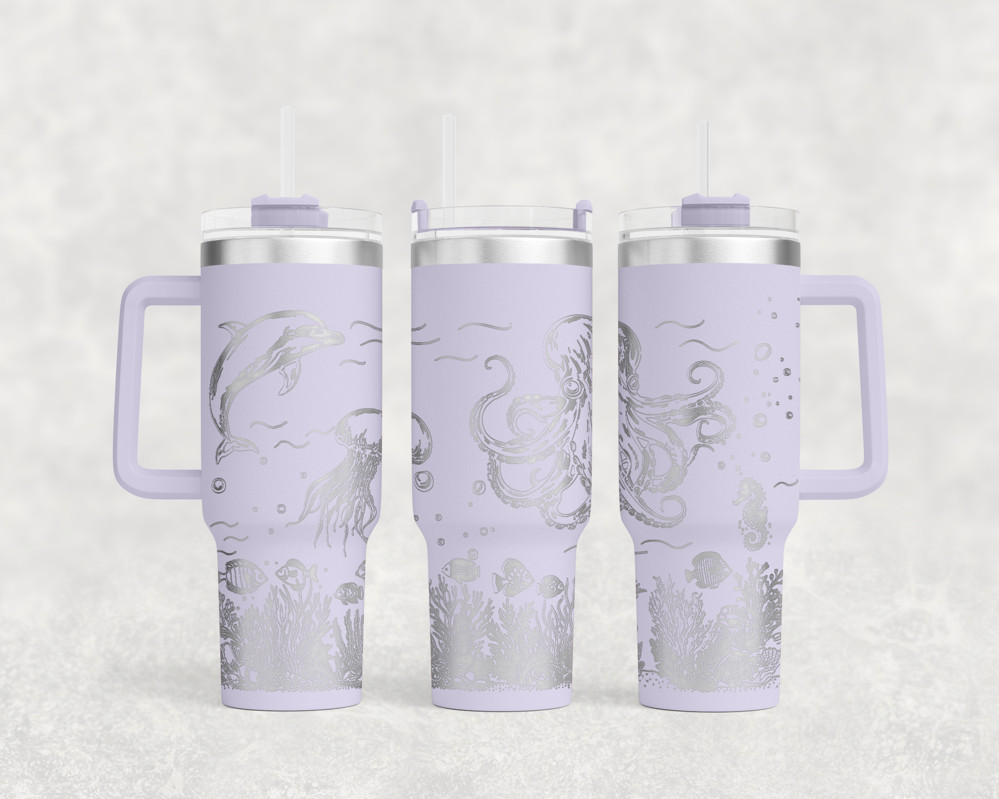 Underwater Dolphin and Octopus 40 oz. Tumbler