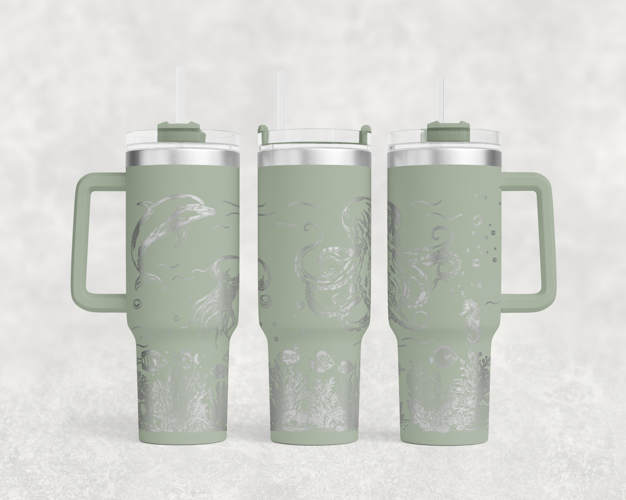 Underwater Dolphin and Octopus 40 oz. Tumbler