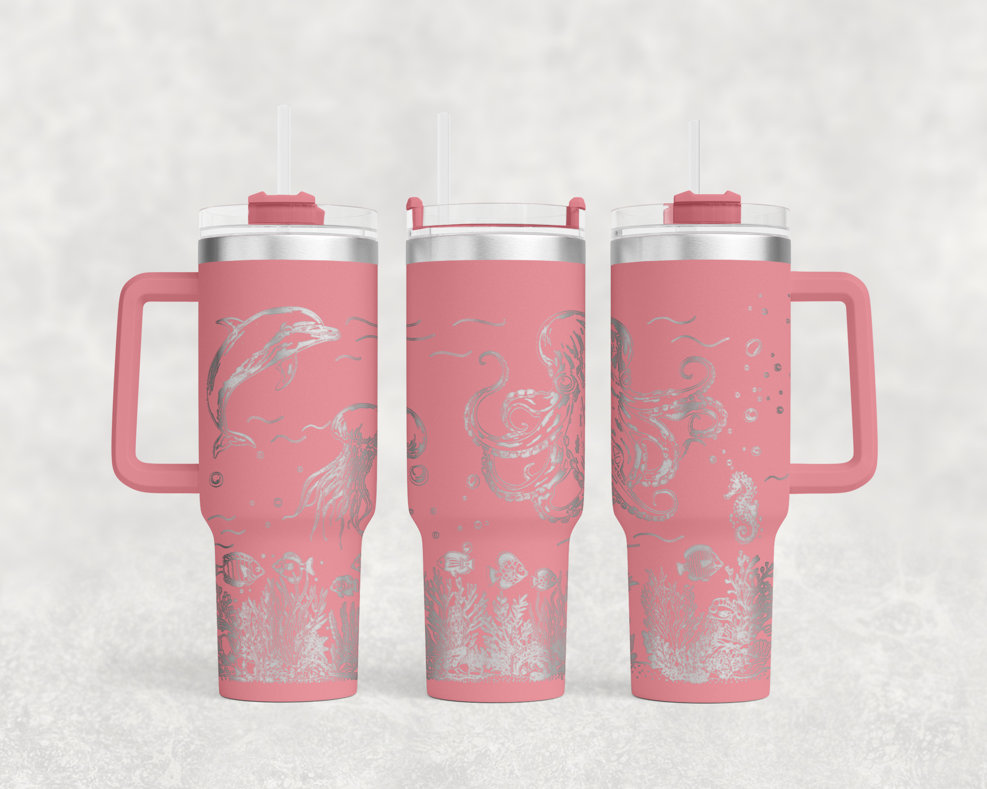 Underwater Dolphin and Octopus 40 oz. Tumbler