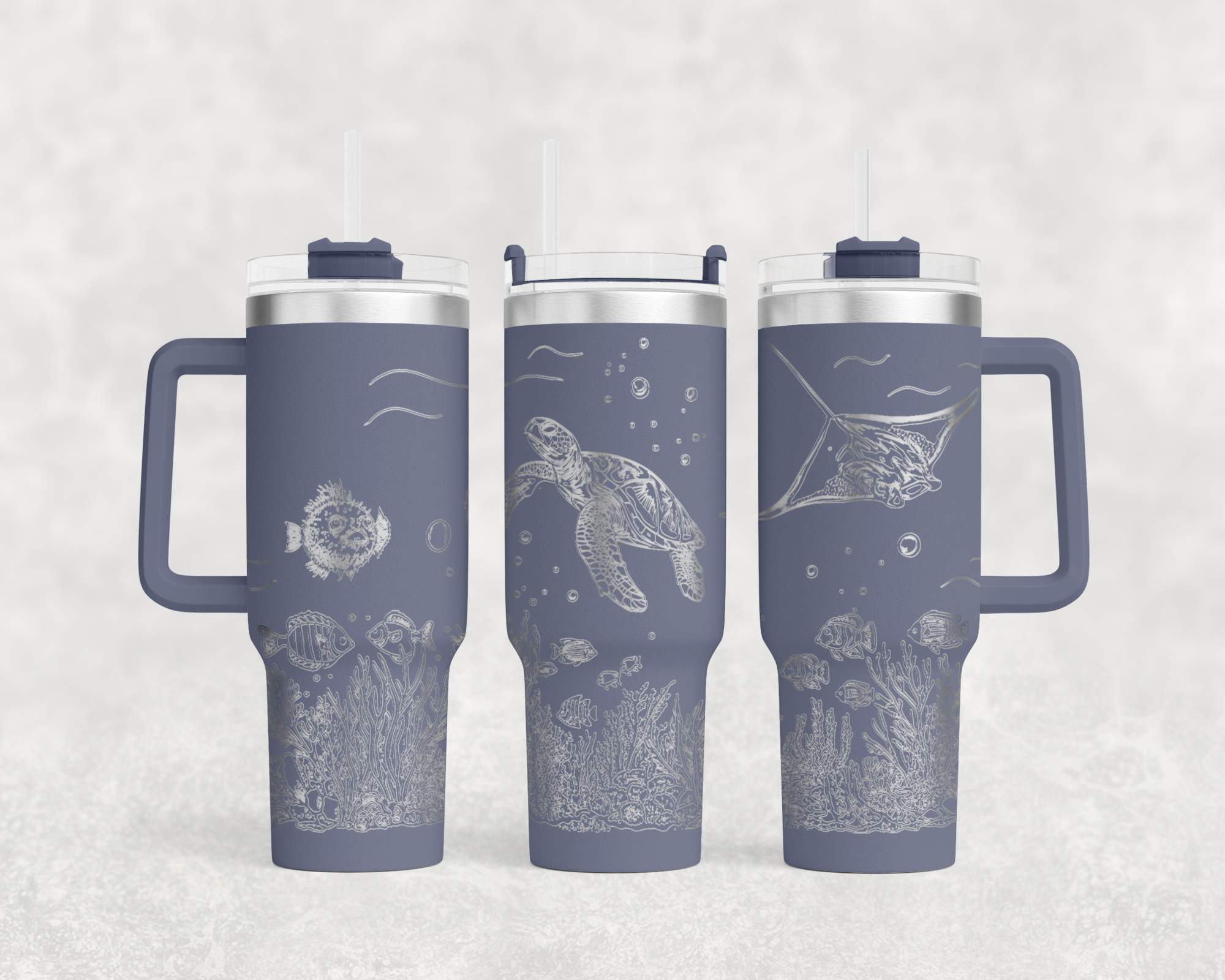 Underwater Sea Turtle and Stingray 40oz Tumbler