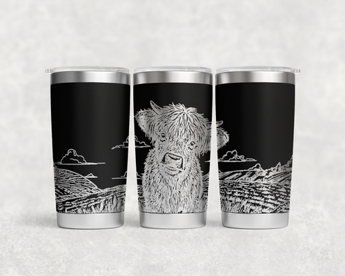 Highland Calf in Field 20oz Tumbler