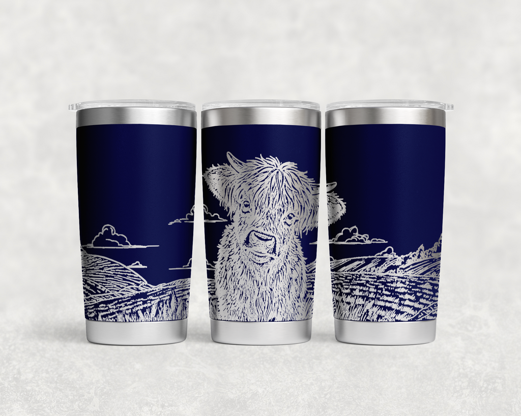 Highland Calf in Field 20oz Tumbler