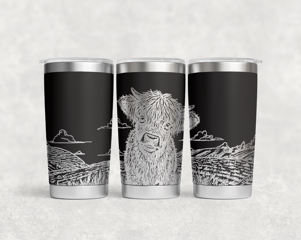 Highland Calf in Field 20oz Tumbler