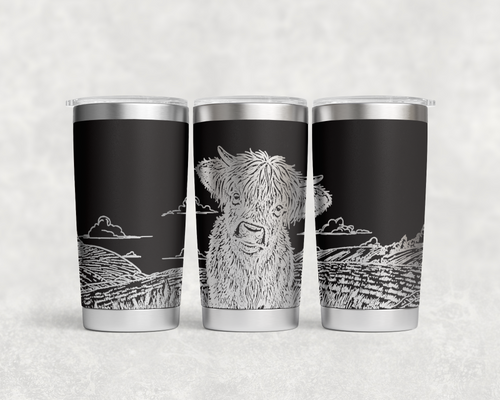 Highland Calf in Field 20oz Tumbler