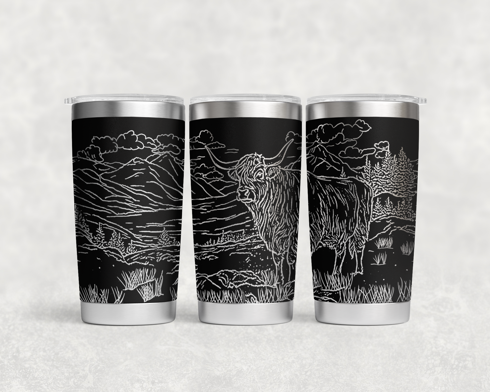 Highland Calf in Pasture 20oz Tumbler