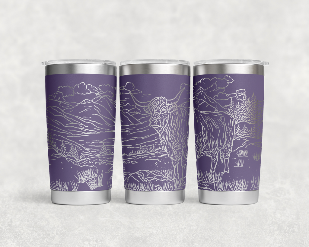 Highland Calf in Pasture 20oz Tumbler