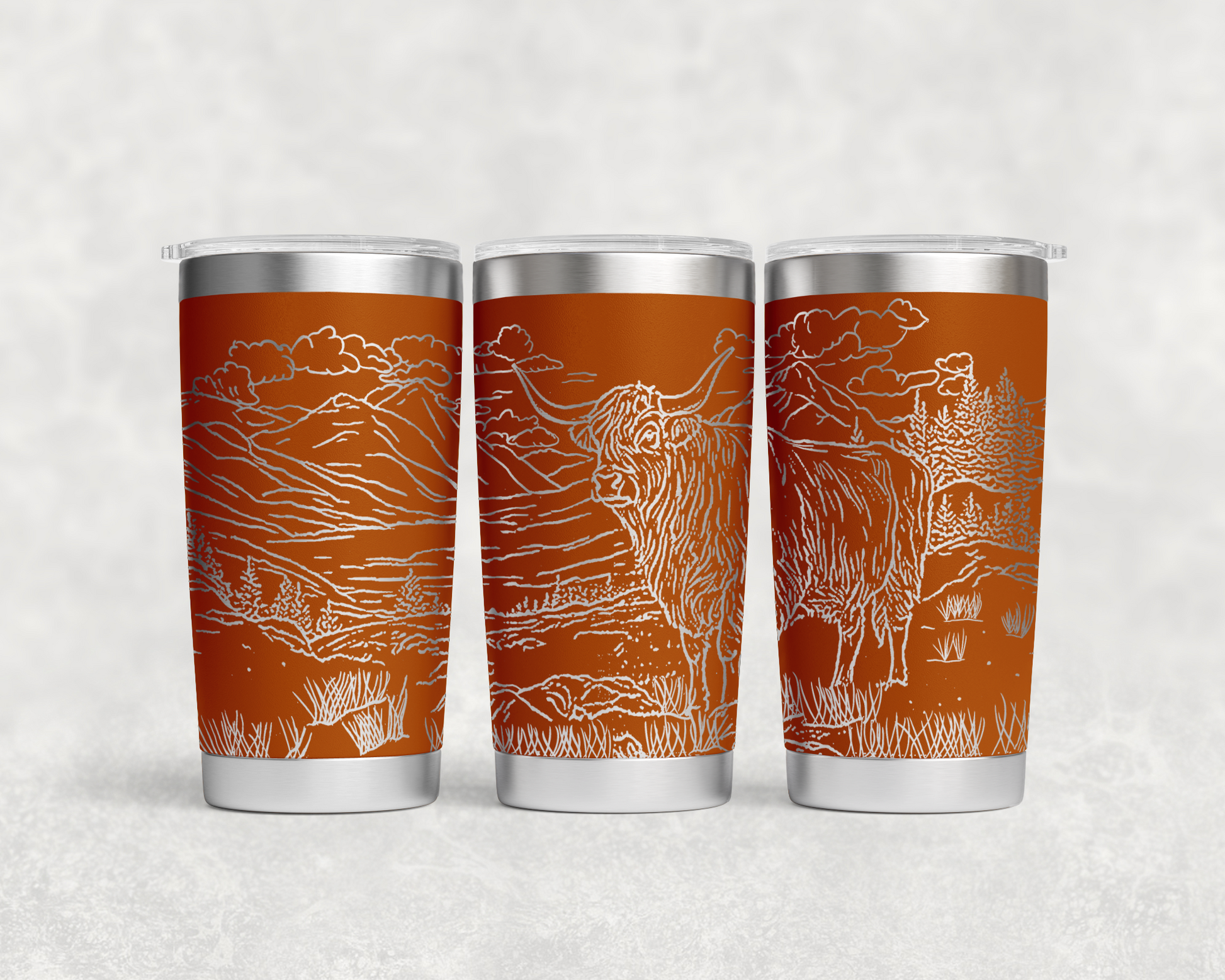 Highland Calf in Pasture 20oz Tumbler