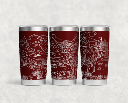 Highland Calf in Pasture 20oz Tumbler