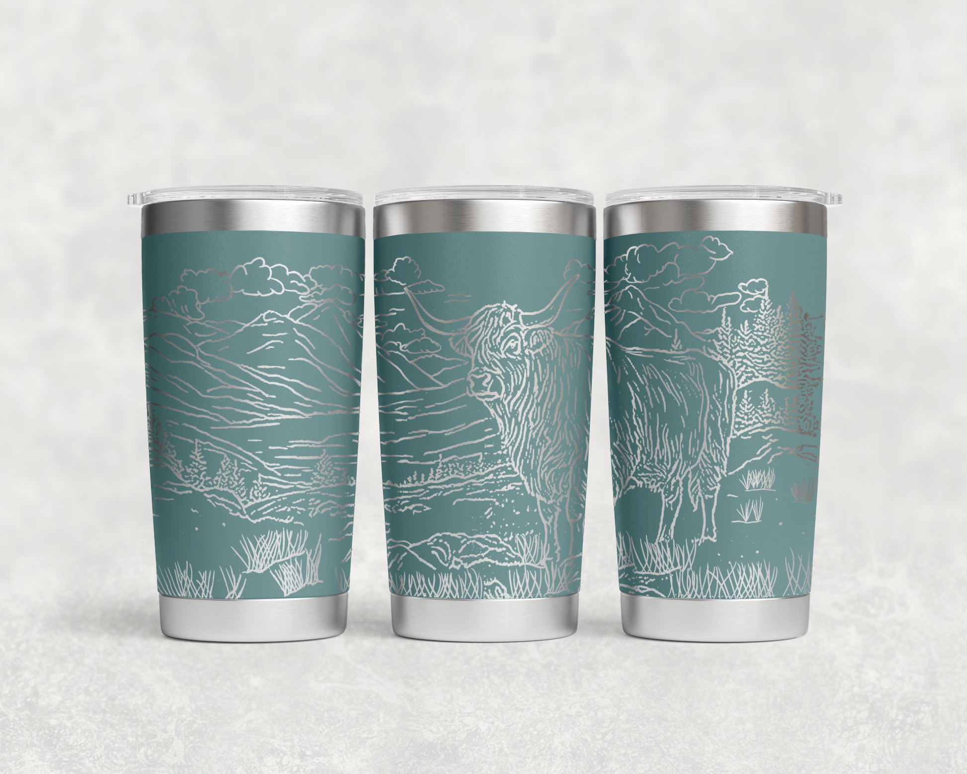 Highland Calf in Pasture 20oz Tumbler