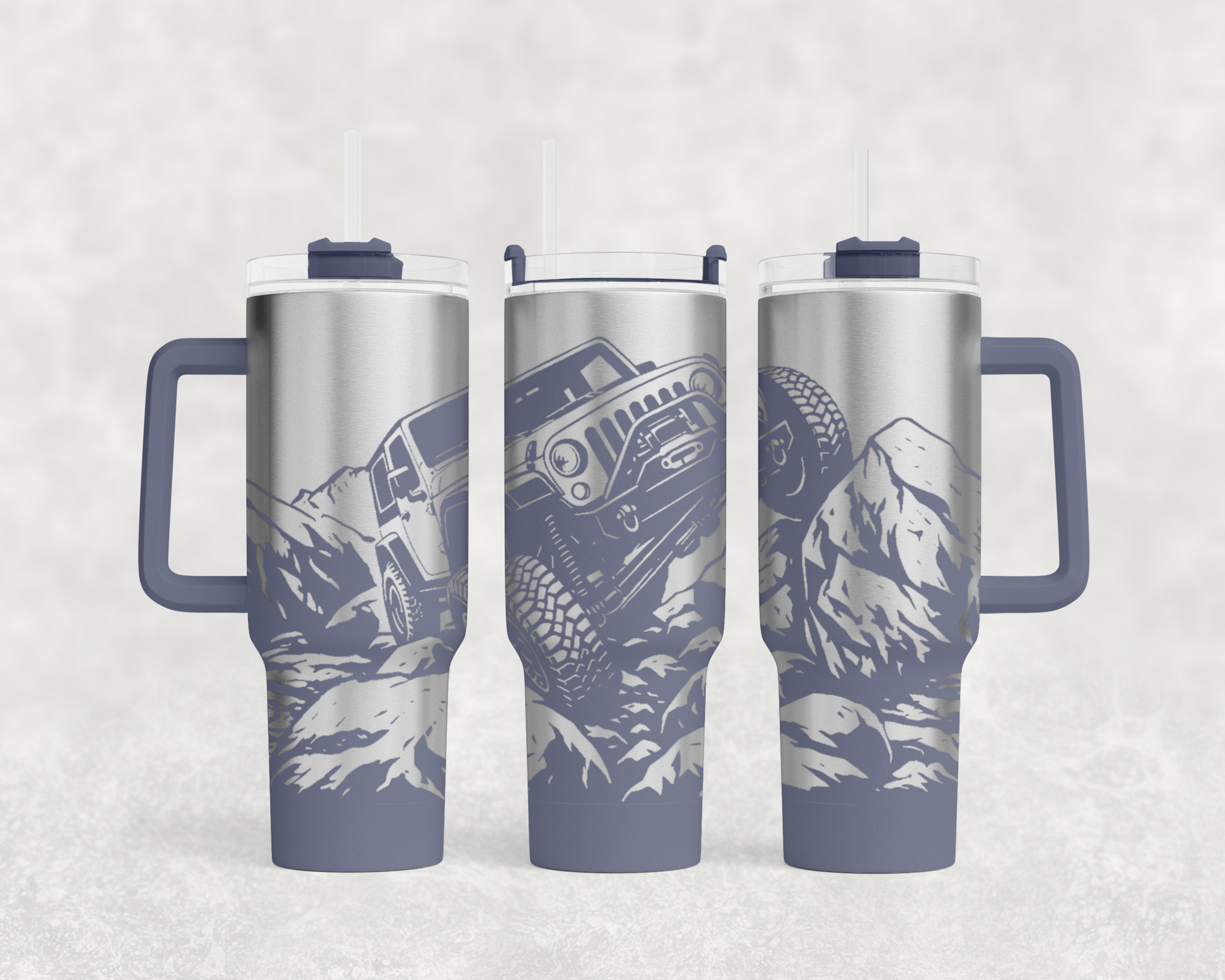 Jeep on Rocks 40oz Tumbler
