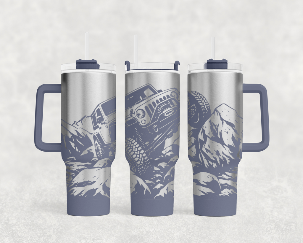 Jeep on Rocks 40oz Tumbler