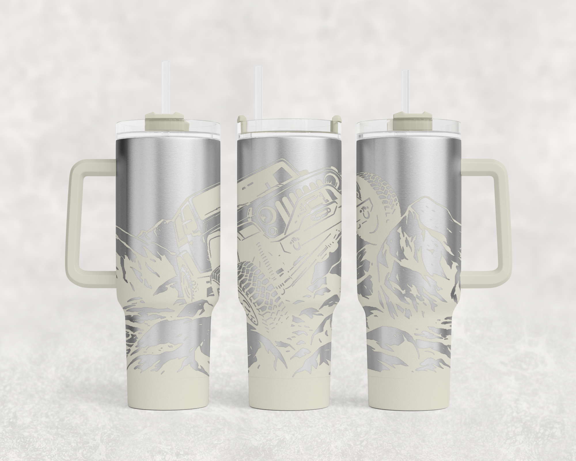 Jeep on Rocks 40oz Tumbler