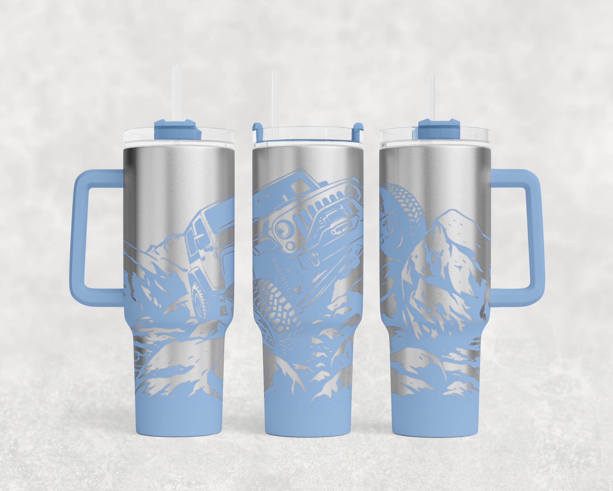 Jeep on Rocks 40oz Tumbler