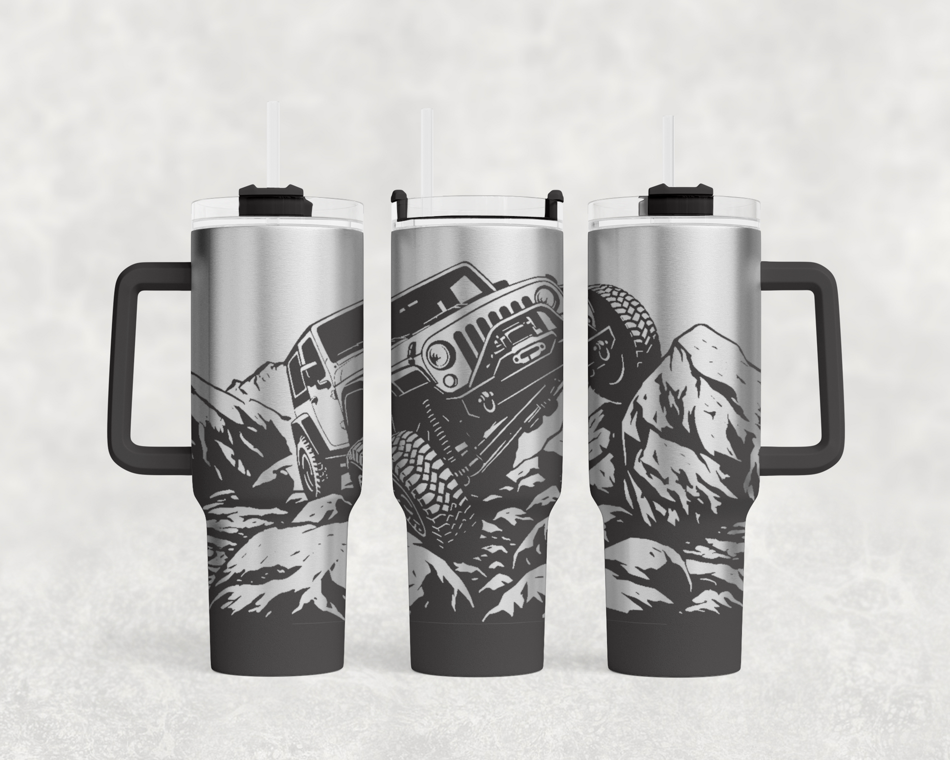 Jeep on Rocks 40oz Tumbler