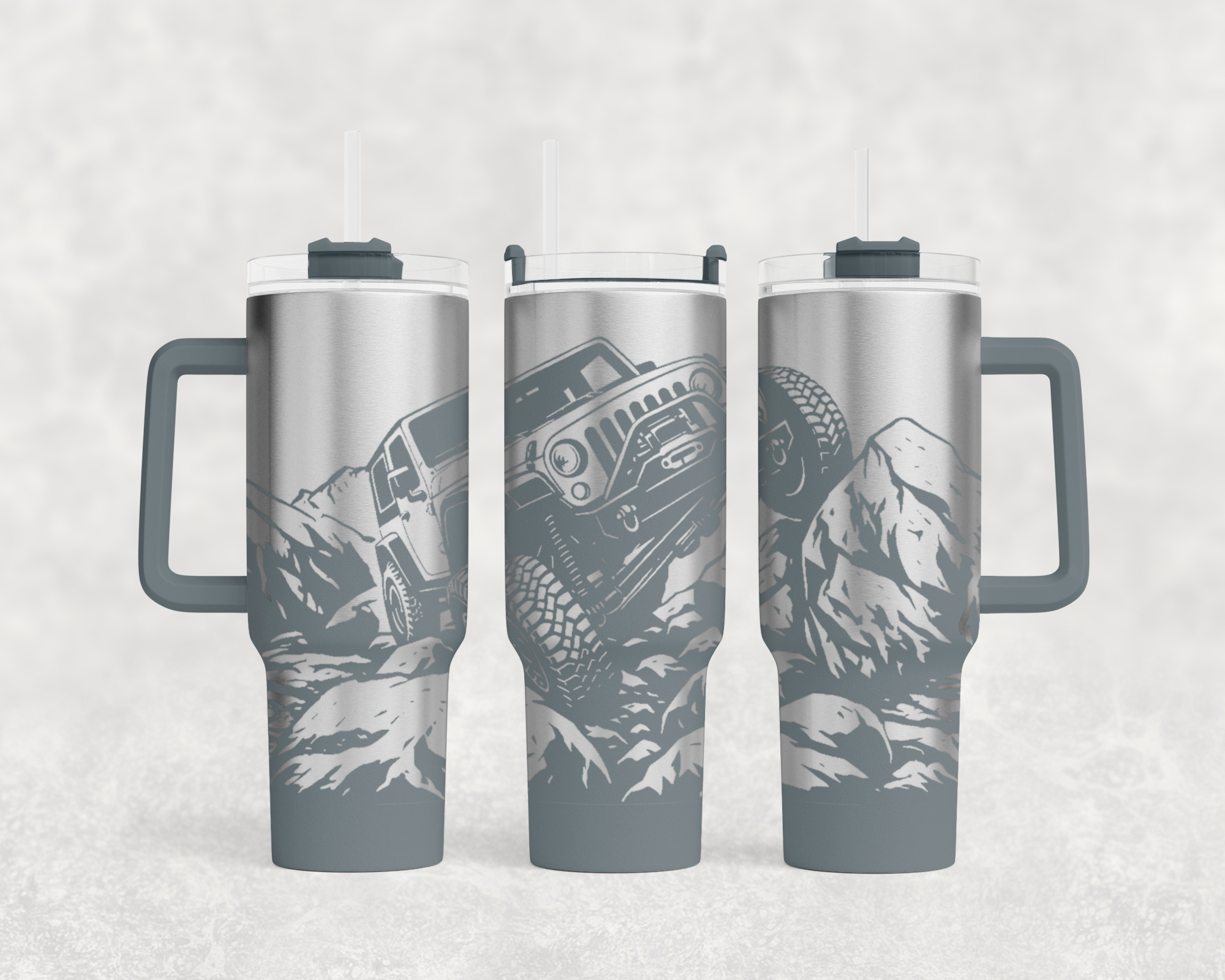 Jeep on Rocks 40oz Tumbler