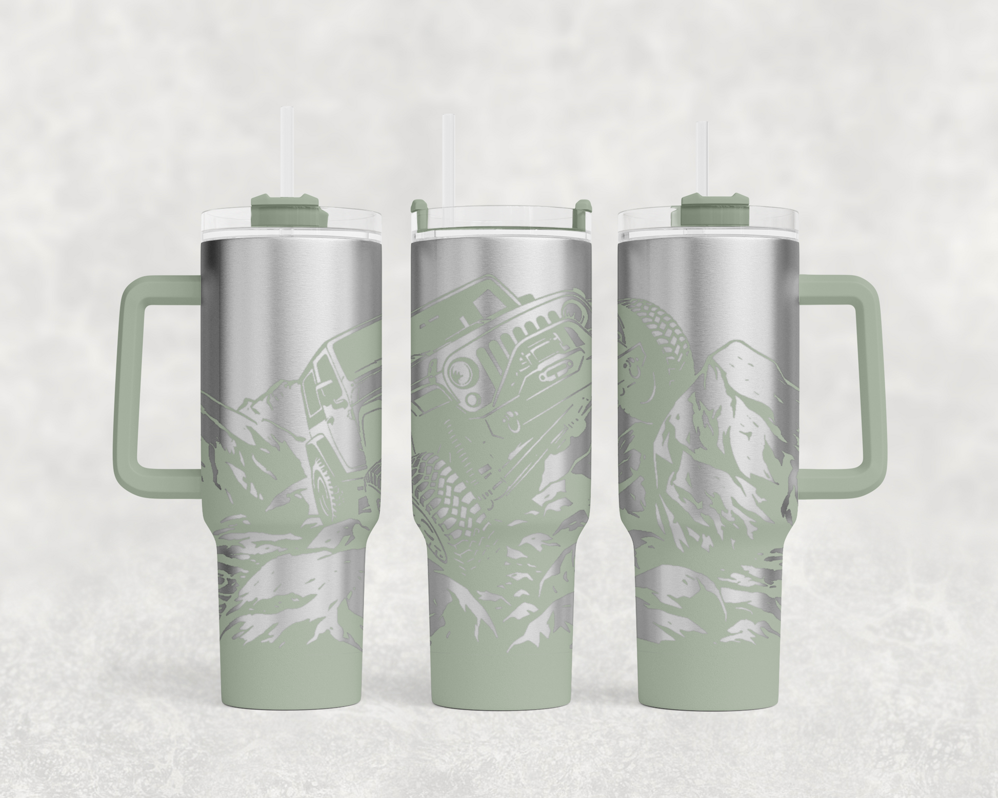 Jeep on Rocks 40oz Tumbler