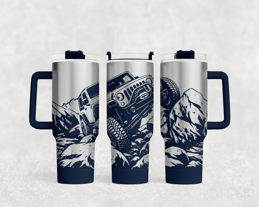 Jeep on Rocks 40oz Tumbler