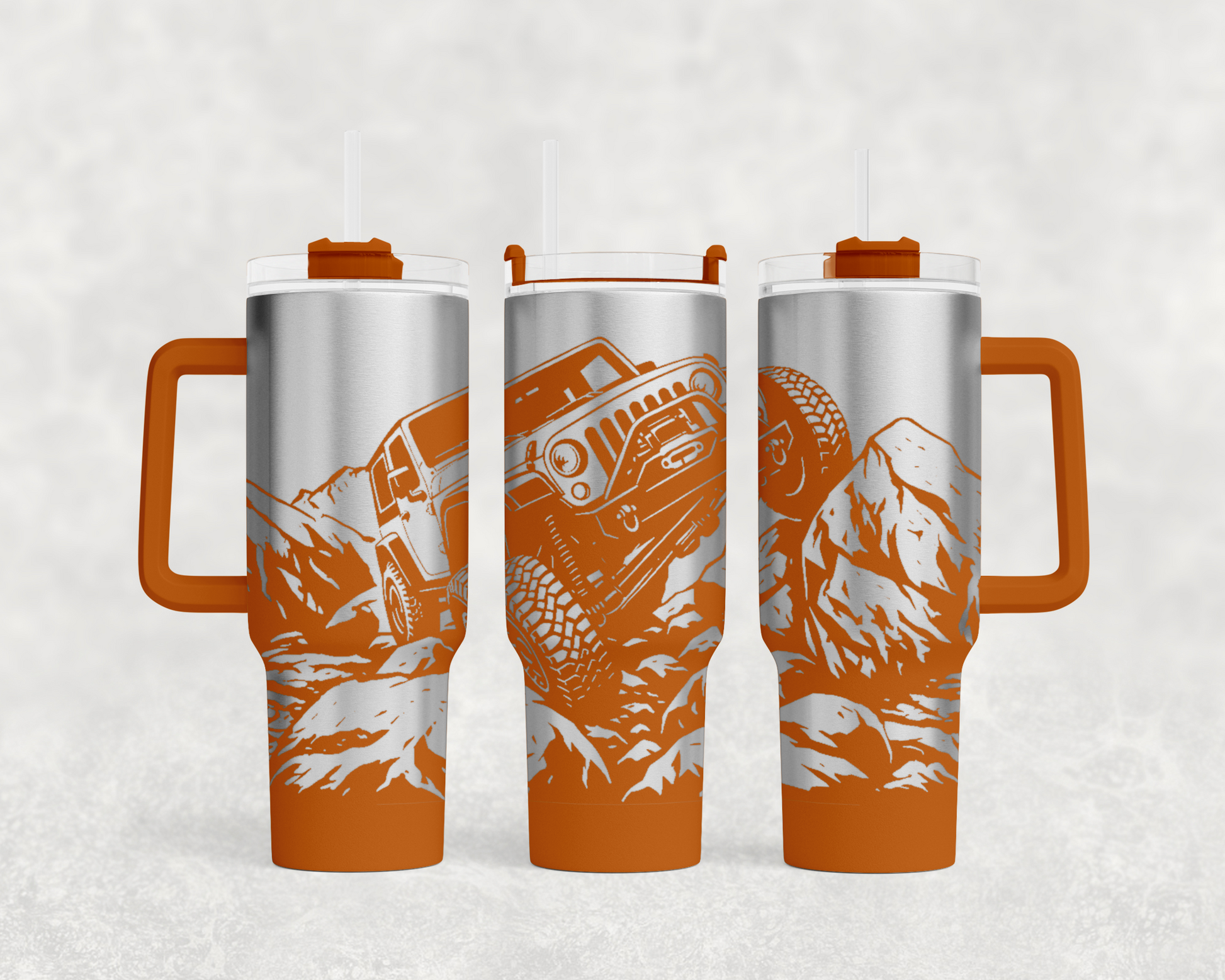 Jeep on Rocks 40oz Tumbler