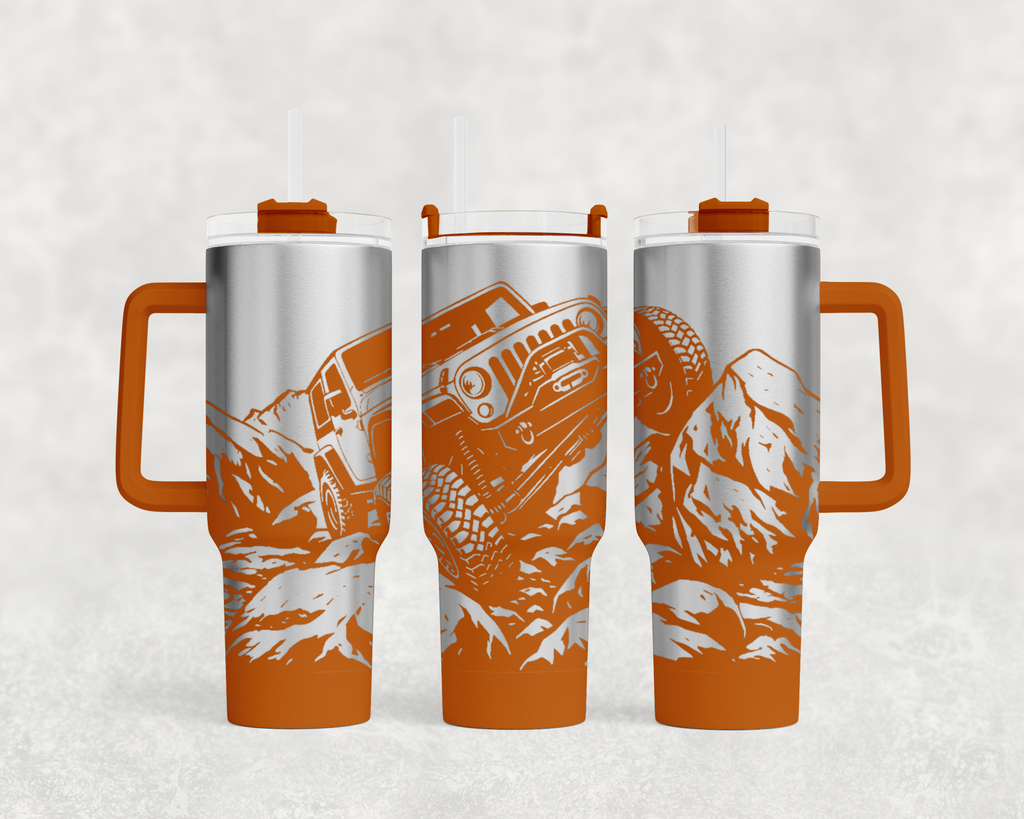 Jeep on Rocks 40oz Tumbler