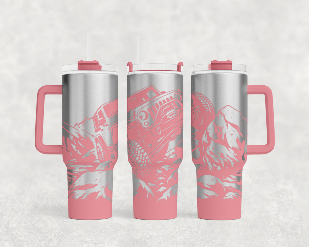 Jeep on Rocks 40oz Tumbler