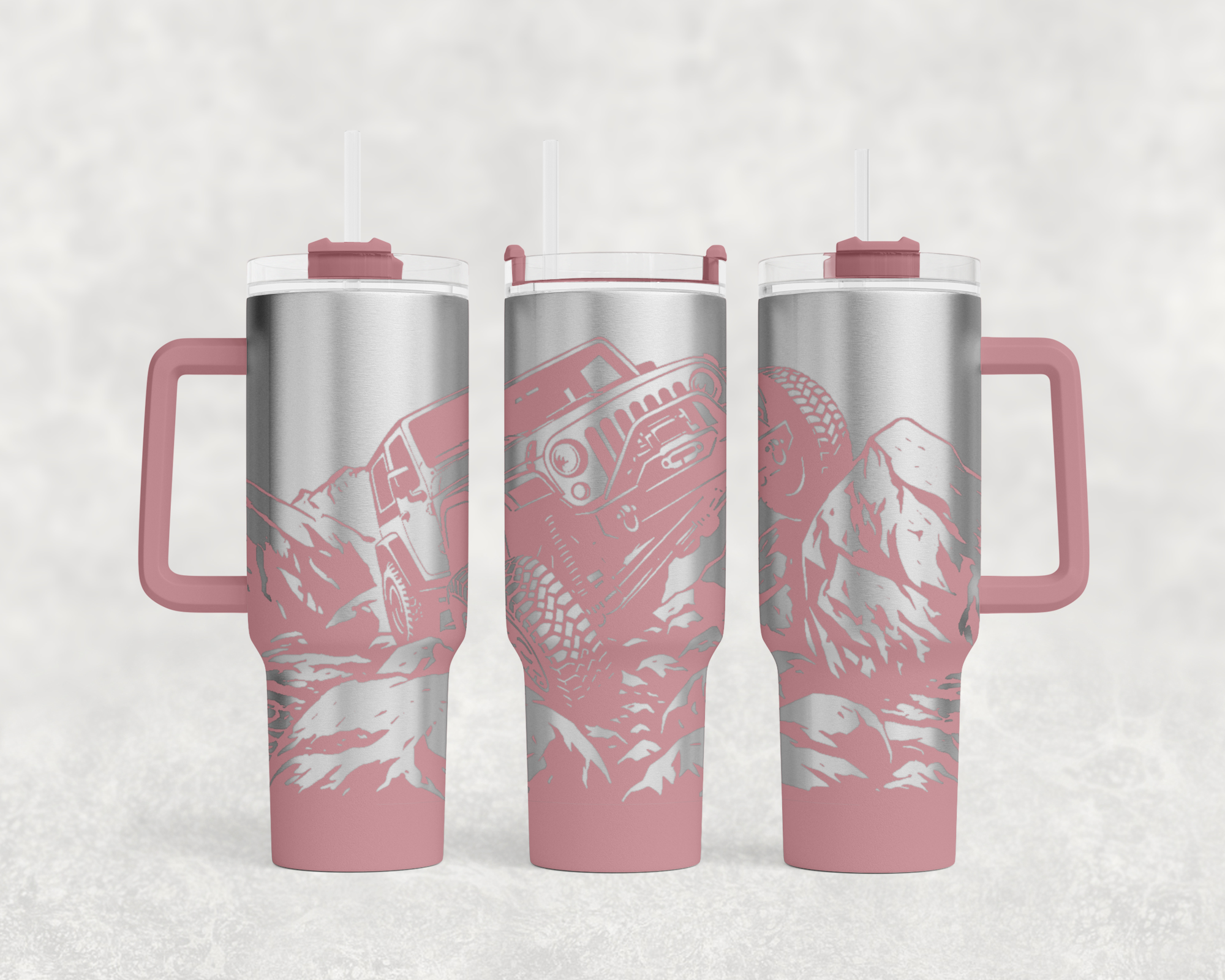 Jeep on Rocks 40oz Tumbler