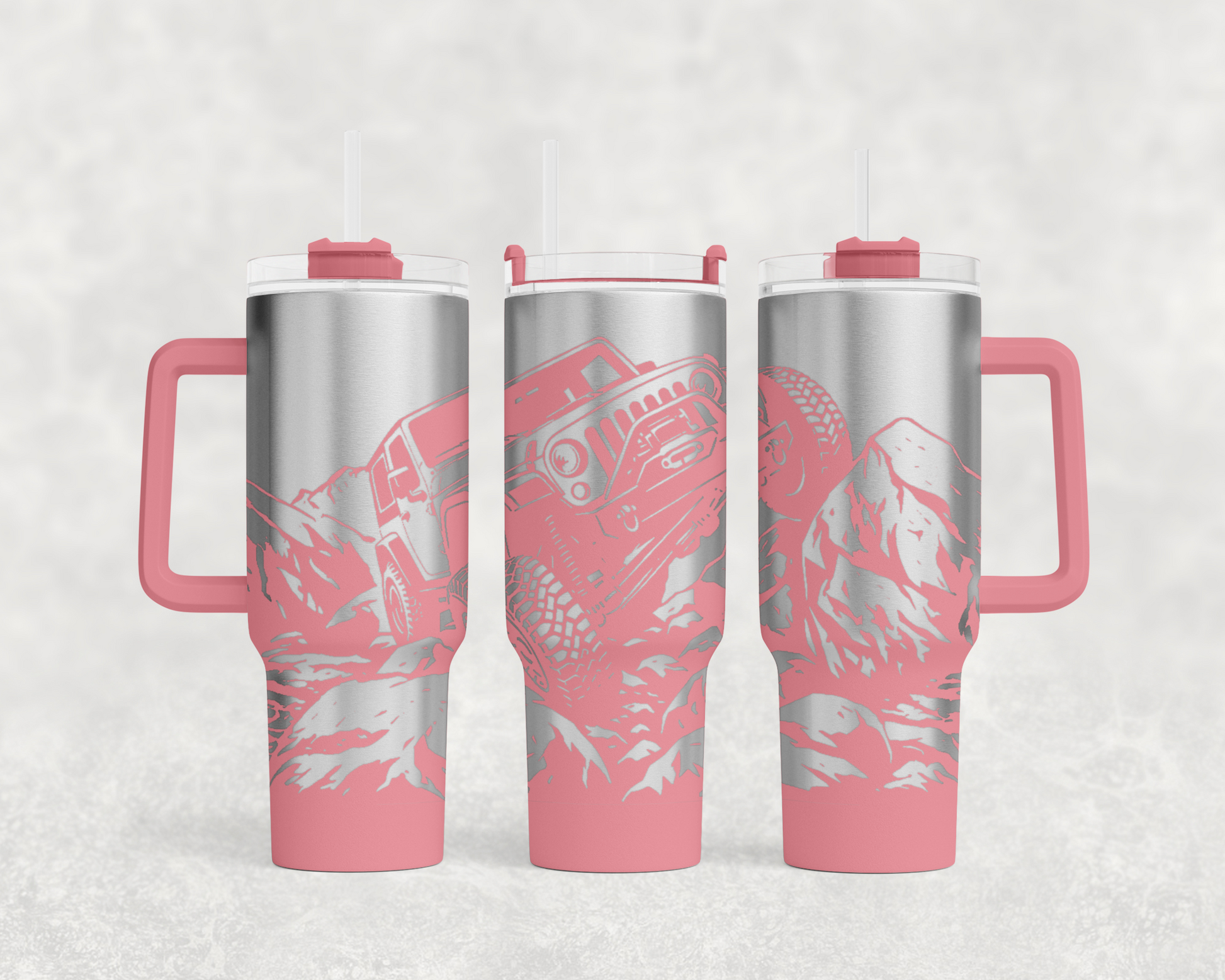 Jeep on Rocks 40oz Tumbler