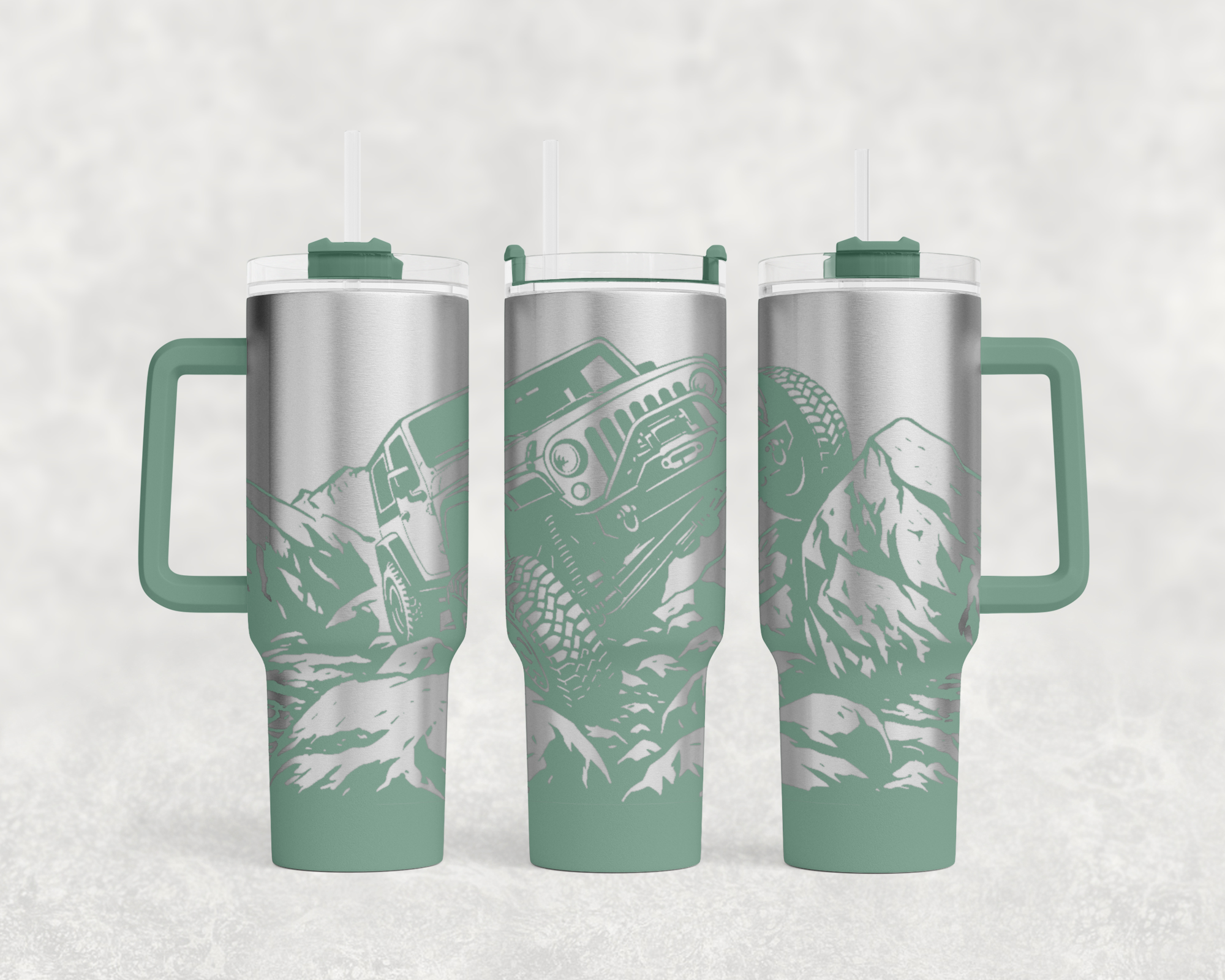 Jeep on Rocks 40oz Tumbler