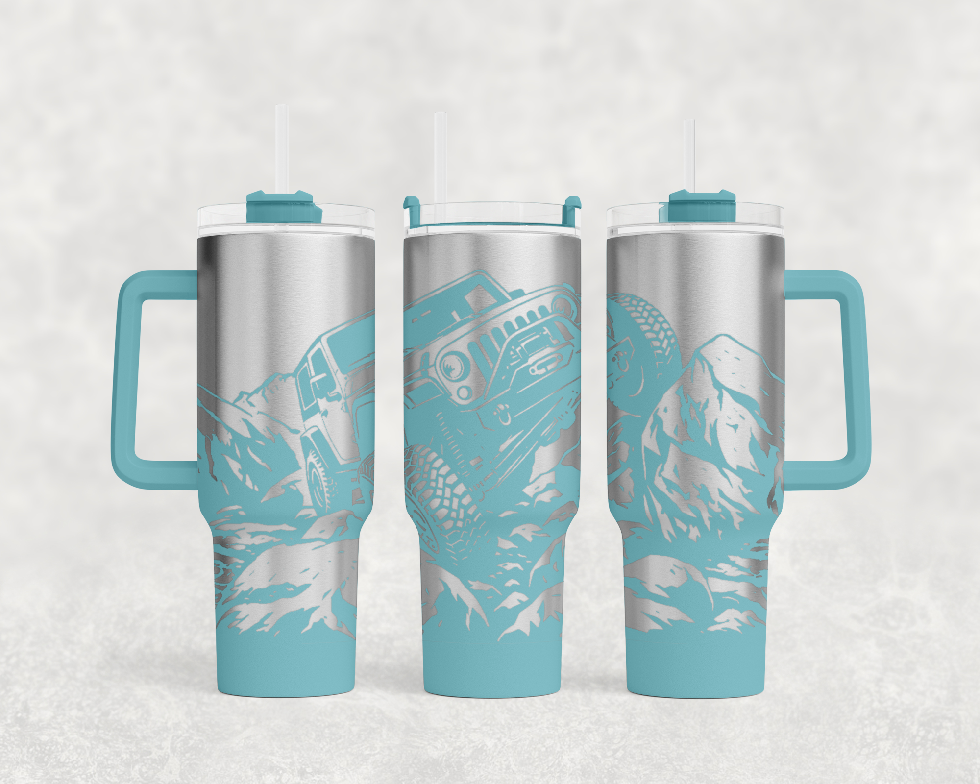 Jeep on Rocks 40oz Tumbler