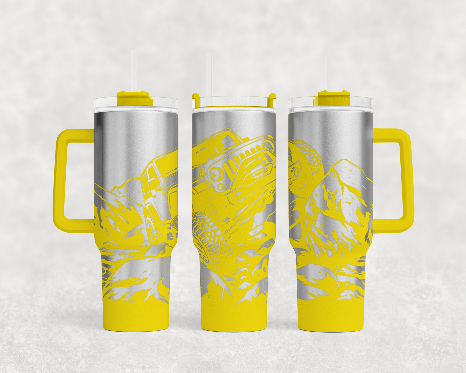 Jeep on Rocks 40oz Tumbler