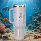 Underwater Sea Turtle and Stingray 40oz Tumbler