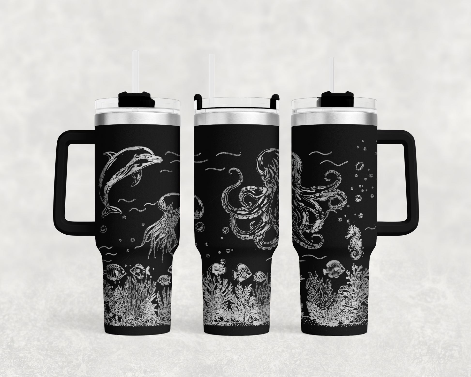 Underwater Dolphin and Octopus 40 oz. Tumbler