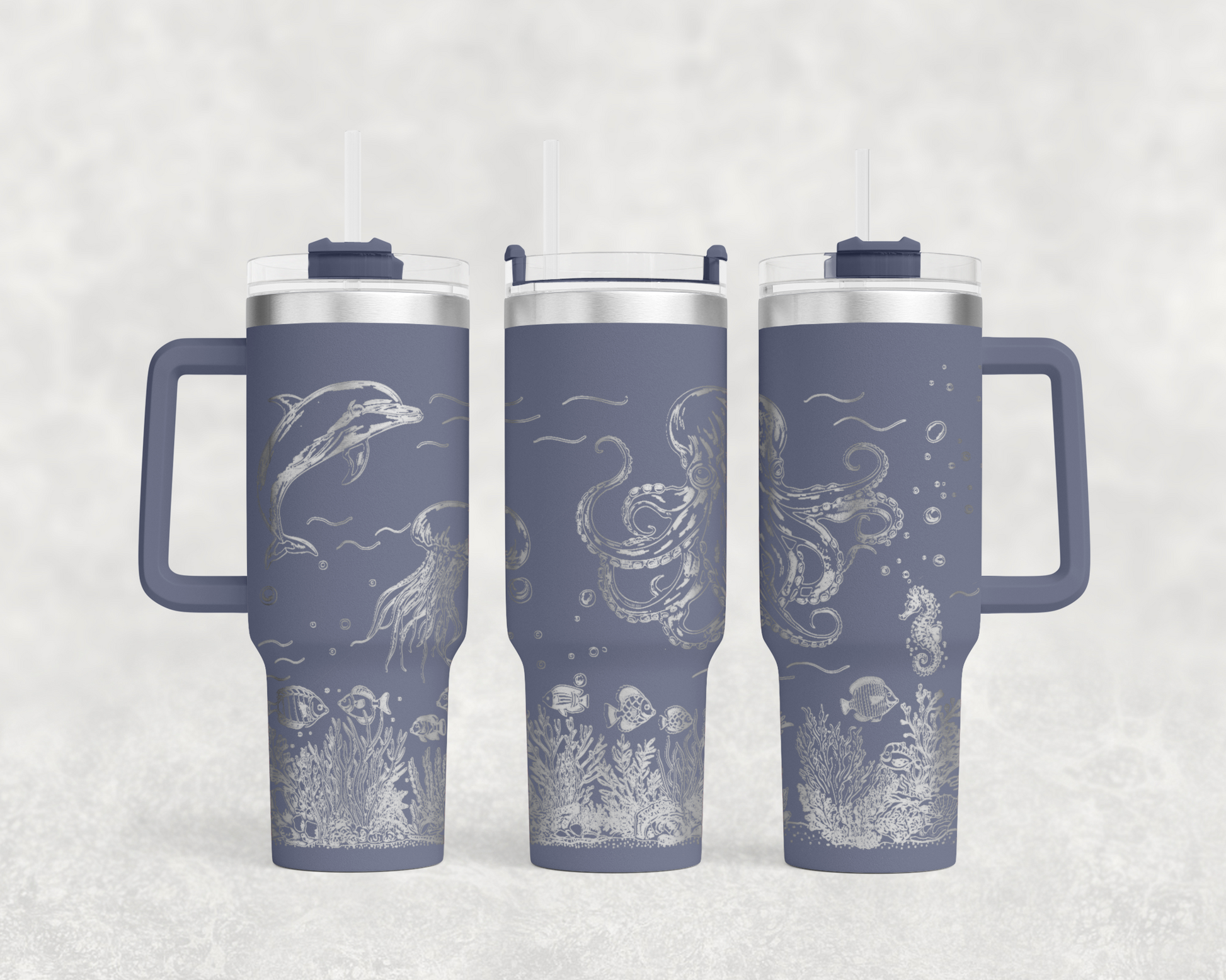 Underwater Dolphin and Octopus 40 oz. Tumbler