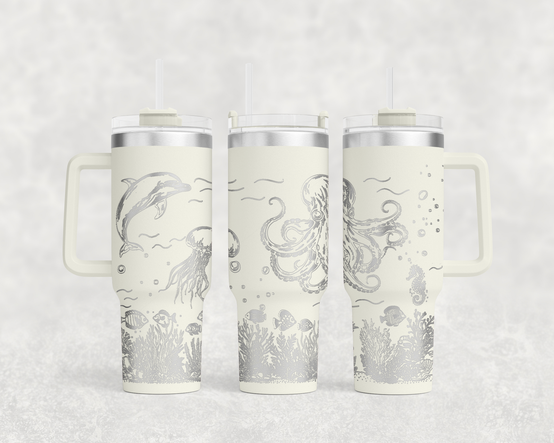 Underwater Dolphin and Octopus 40 oz. Tumbler
