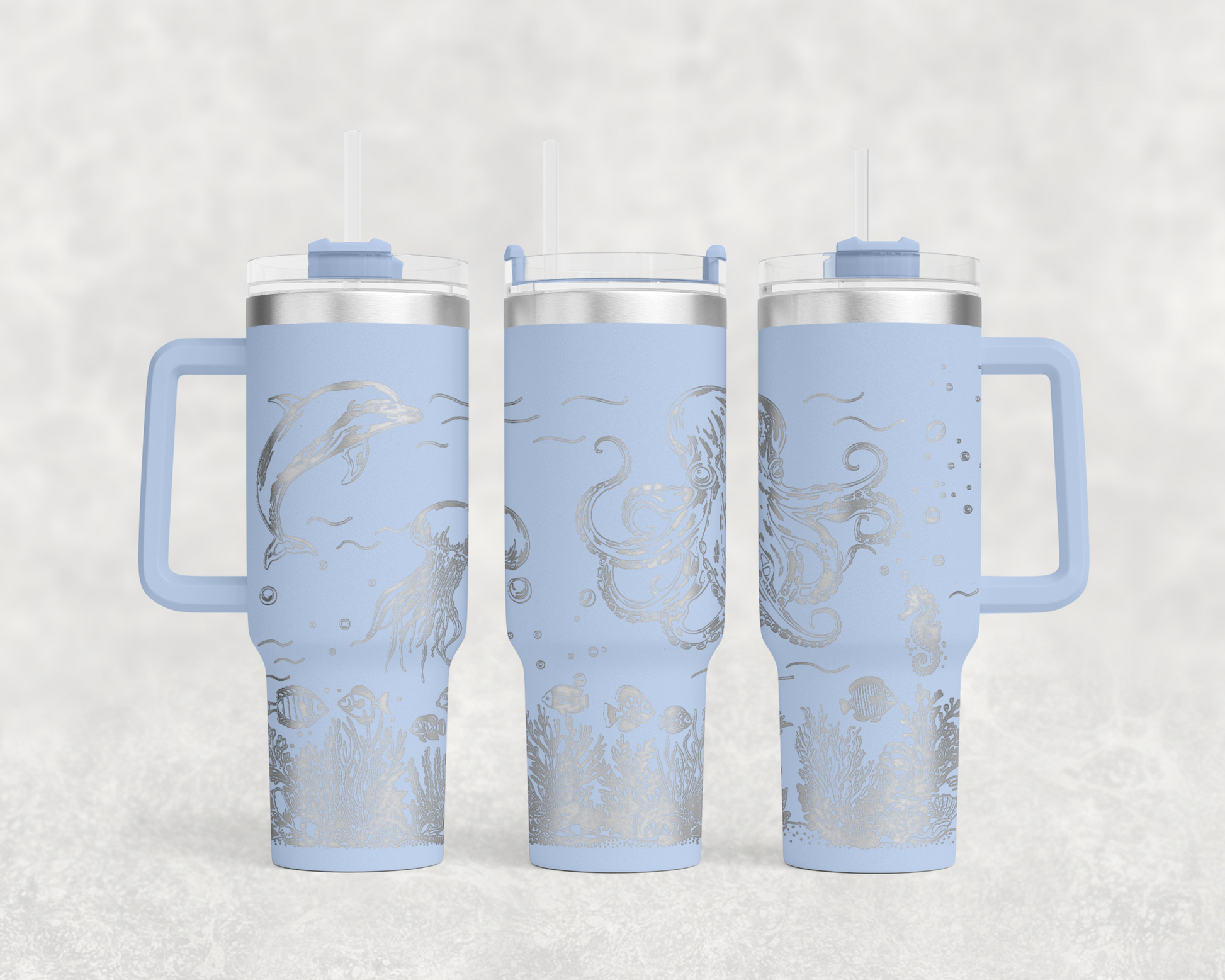 Underwater Dolphin and Octopus 40 oz. Tumbler