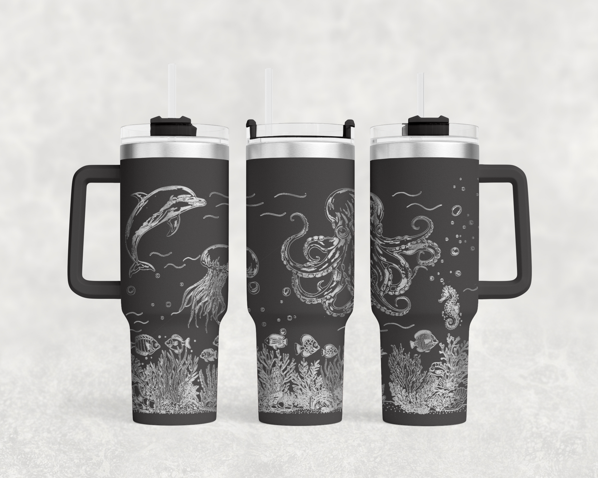 Underwater Dolphin and Octopus 40 oz. Tumbler