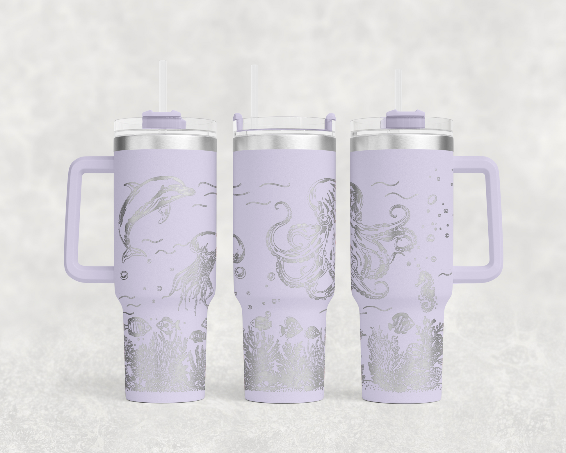 Underwater Dolphin and Octopus 40 oz. Tumbler