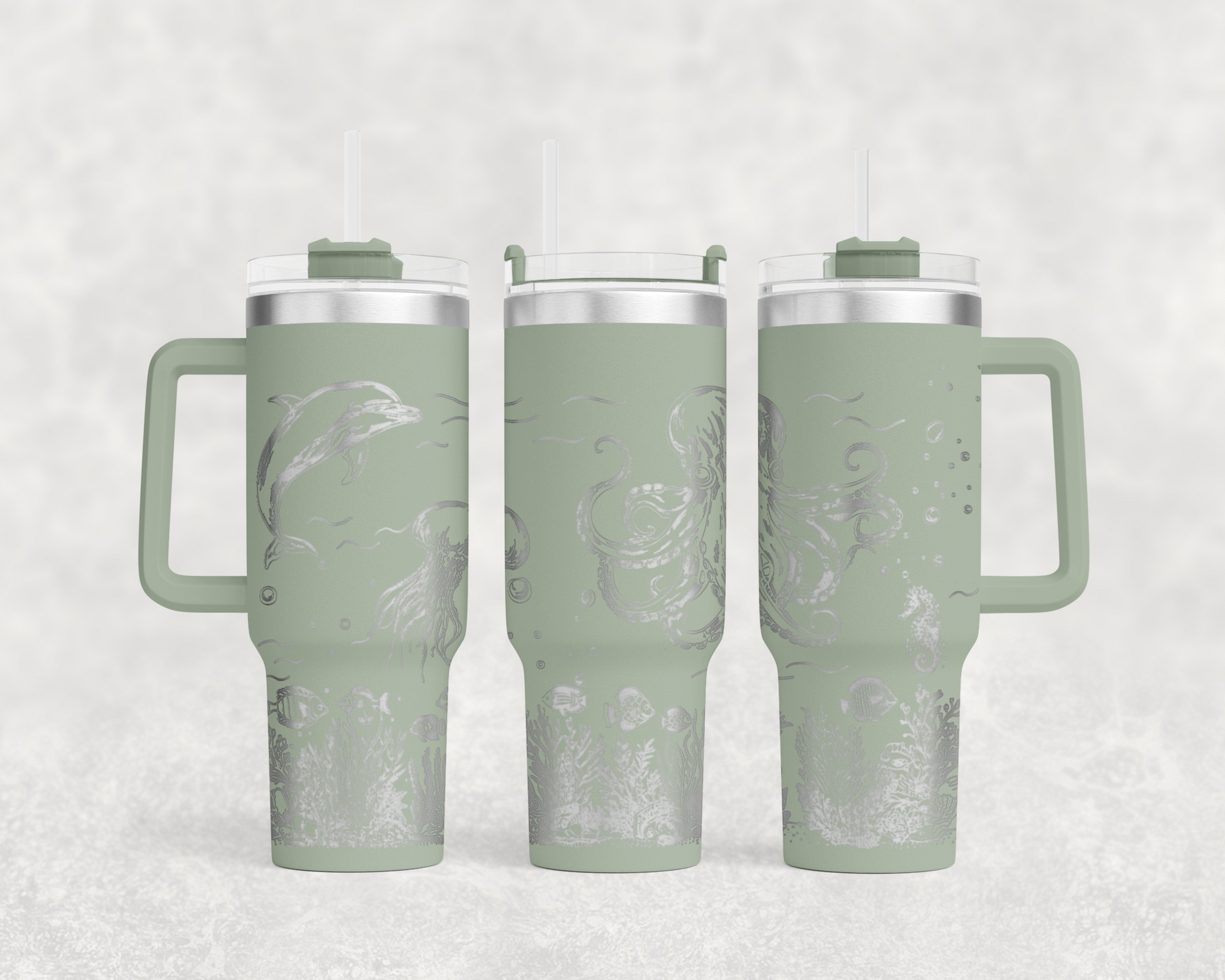 Underwater Dolphin and Octopus 40 oz. Tumbler