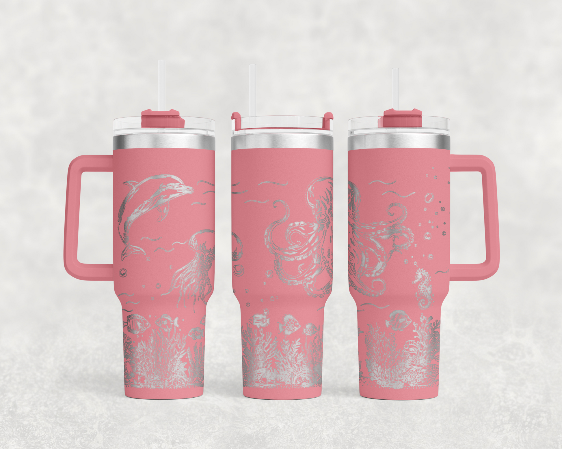 Underwater Dolphin and Octopus 40 oz. Tumbler