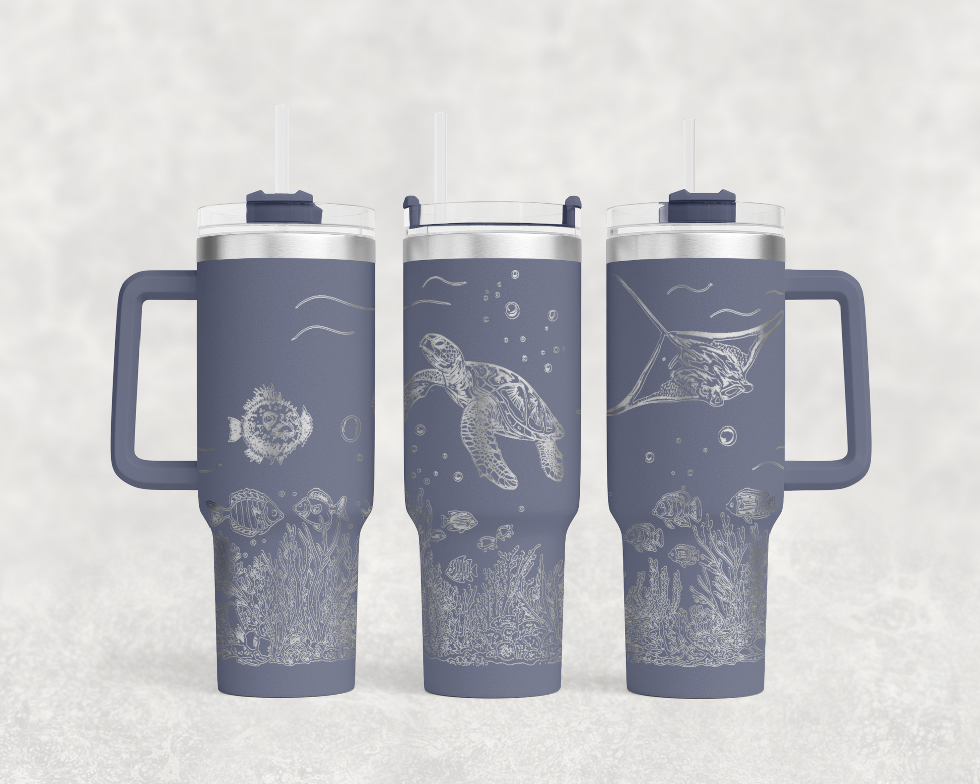 Underwater Sea Turtle and Stingray 40oz Tumbler
