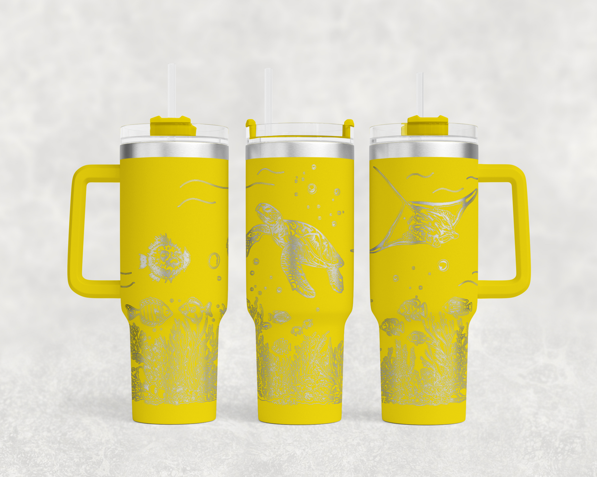 Underwater Sea Turtle and Stingray 40oz Tumbler