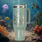 Underwater Dolphin and Octopus 40oz Tumbler