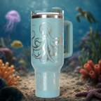 Underwater Dolphin and Octopus 40oz Tumbler