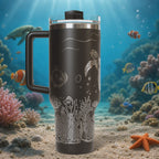Underwater Sea Turtle and Stingray 40oz Tumbler